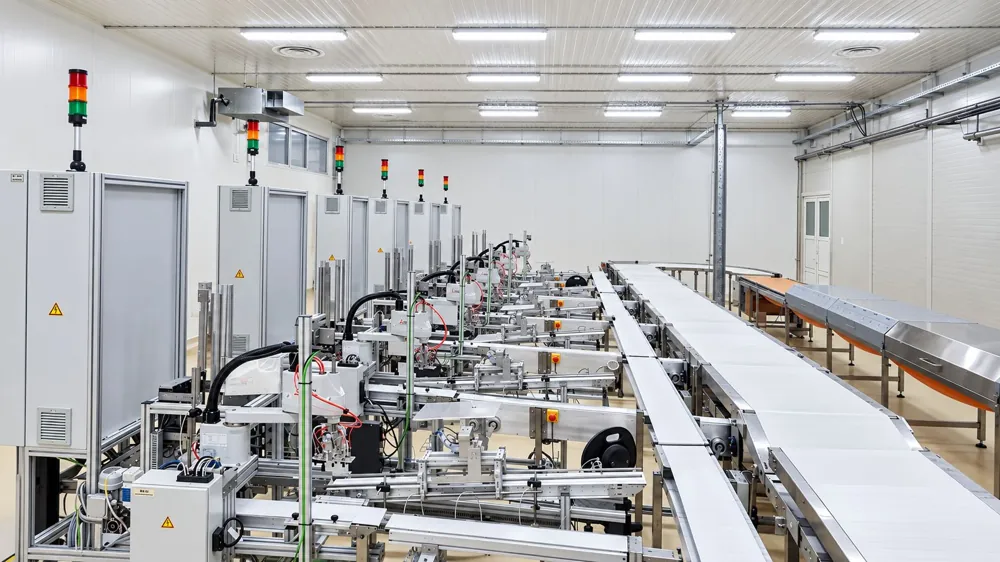 Robotic chocolate bar packaging