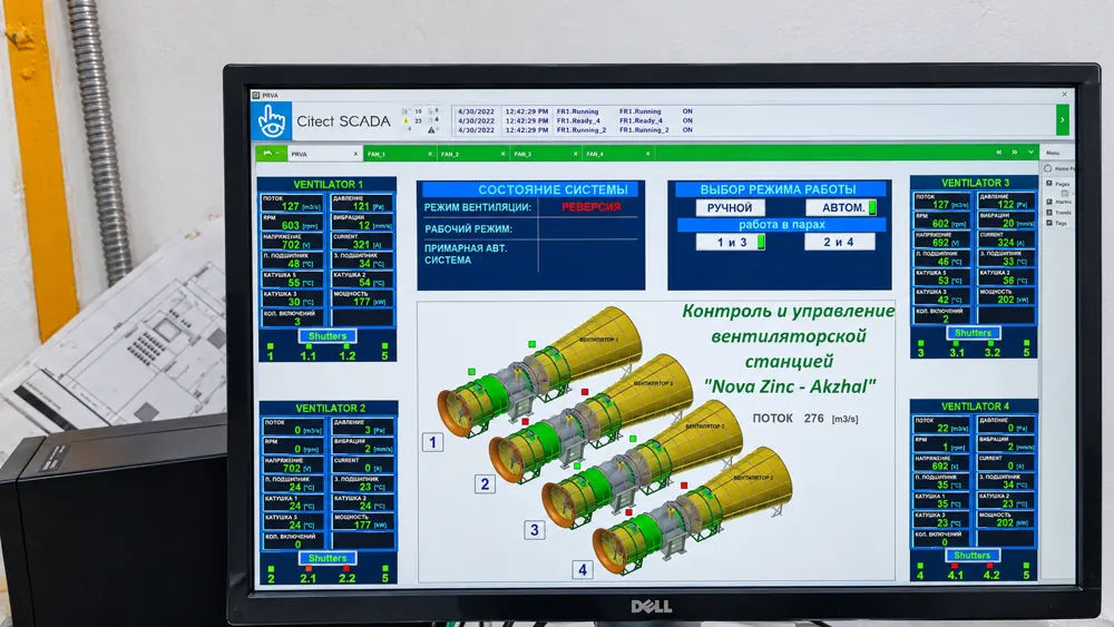 Controllo della ventilazione della miniera NOVA ZINC — Kazakistan — 04